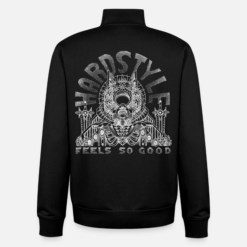HARDSTYLE feels so good - white - Sweat zippé unisexe en coton bio Stanley/Stella - noir