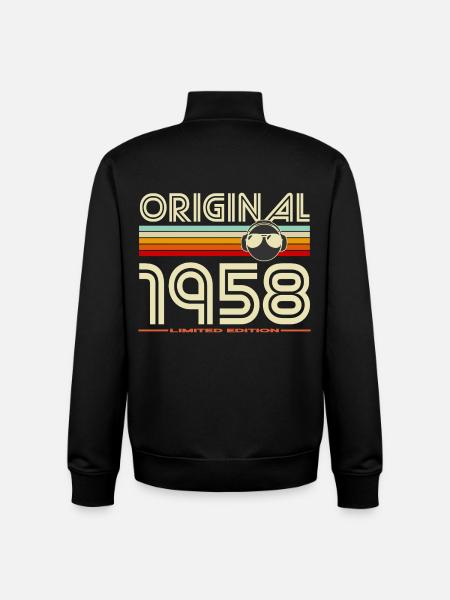 Original 1958 Edition Retro - Unisex Organic Zip Sweatshirt by Stanley/Stella - black