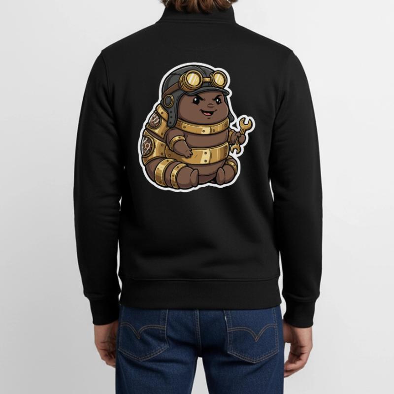Steampunk Engineer Engineer Brass Crawler Unisex Organic Zip Sweatshirt by Stanley/Stella