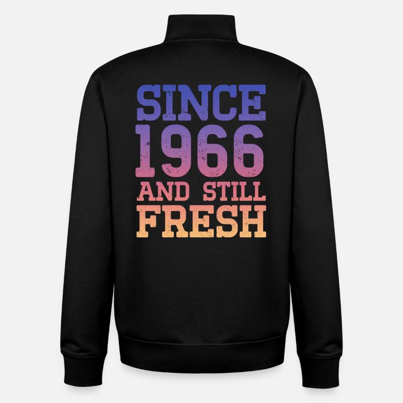 1966 60th Birthday - Unisex Organic Zip Sweatshirt by Stanley/Stella - black