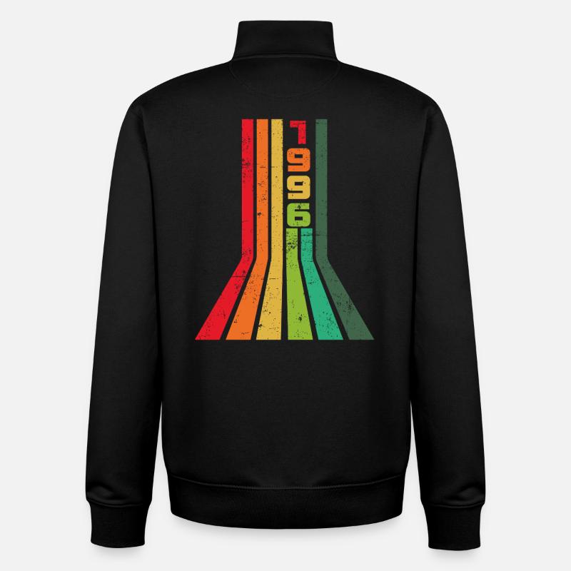Millésime 1996 - Sweat zippé unisexe en coton bio Stanley/Stella - noir