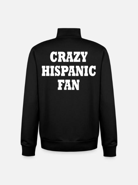 Crazy Hispanic Fan - Unisex Organic Zip Sweatshirt by Stanley/Stella - black
