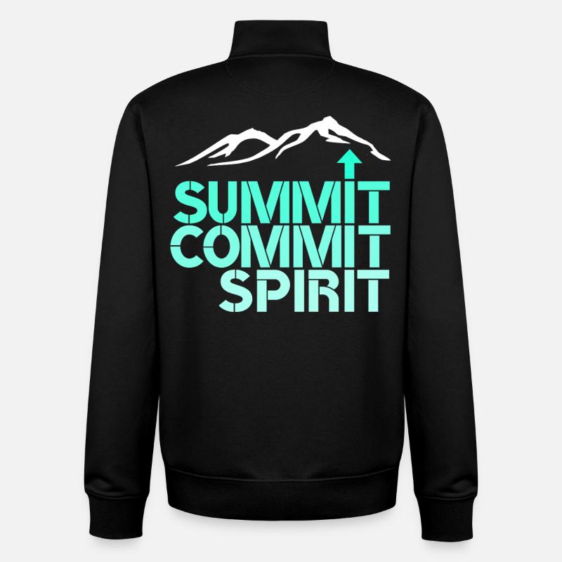 Spirit Commit Summit - Unisex Organic Zip Sweatshirt by Stanley/Stella - black