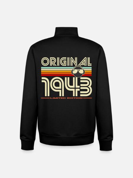 Original 1943 Edition Retro - Unisex Organic Zip Sweatshirt by Stanley/Stella - black
