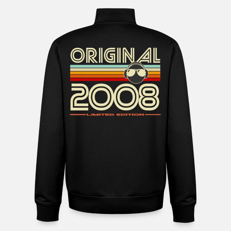 Original 2008 Édition Rétro - Sweat zippé unisexe en coton bio Stanley/Stella - noir