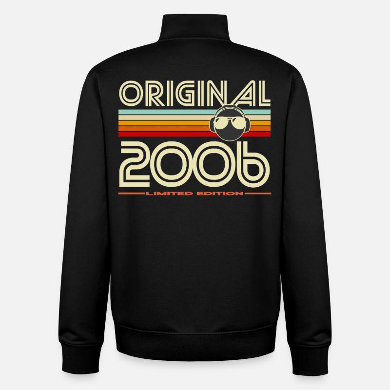 Rétro 2006 Édition Limitée - Sweat zippé unisexe en coton bio Stanley/Stella - noir