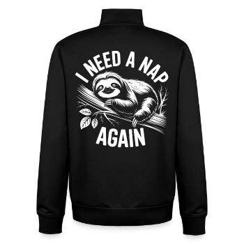 Faultier Schlafmodus am Ast - Unisex Organic Zip Sweatshirt von Stanley/Stella - Schwarz - Hinten - AI Model Male 185 light (185cm)