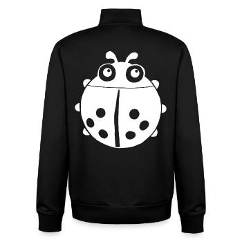 White ladybug - Unisex Organic Zip Sweatshirt by Stanley/Stella - black - Back - AI Model Male 185 light (185cm)
