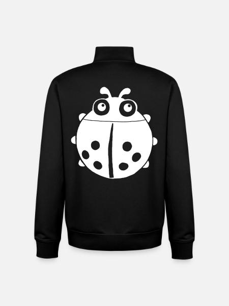 White ladybug - Unisex Organic Zip Sweatshirt by Stanley/Stella - black