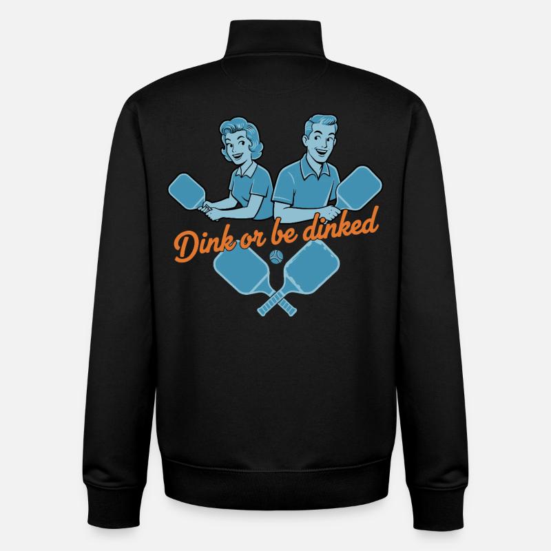 Pickleball-lustiger Spieler Dink Oder Werde Liebe - Unisex Organic Zip Sweatshirt von Stanley/Stella - Schwarz