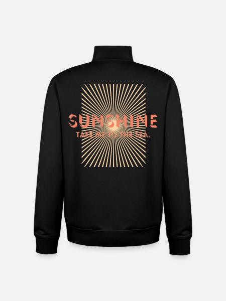 Sunshine take me to the beach - Unisex Organic Zip Sweatshirt by Stanley/Stella - black