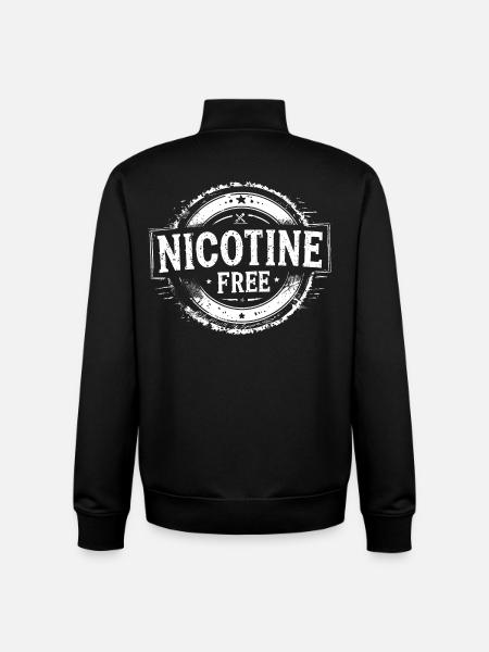 Non-smoker Ex Smoker Nicotine Free - Unisex Organic Zip Sweatshirt by Stanley/Stella - black