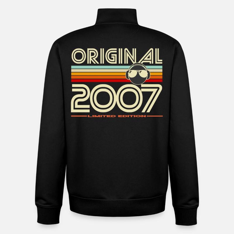 Original 2007 Édition Rétro - Sweat zippé unisexe en coton bio Stanley/Stella - noir
