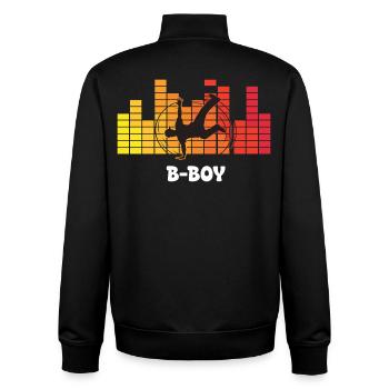 B-Boy Breakdance Streetstyle Hip Hop DJ Dance - Unisex Organic Zip Sweatshirt by Stanley/Stella - black - Back - AI Model Male 185 light (185cm)