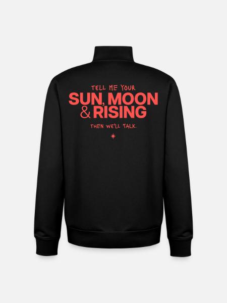 Sonne Mond Rising Spruch - Unisex Organic Zip Sweatshirt von Stanley/Stella - Schwarz