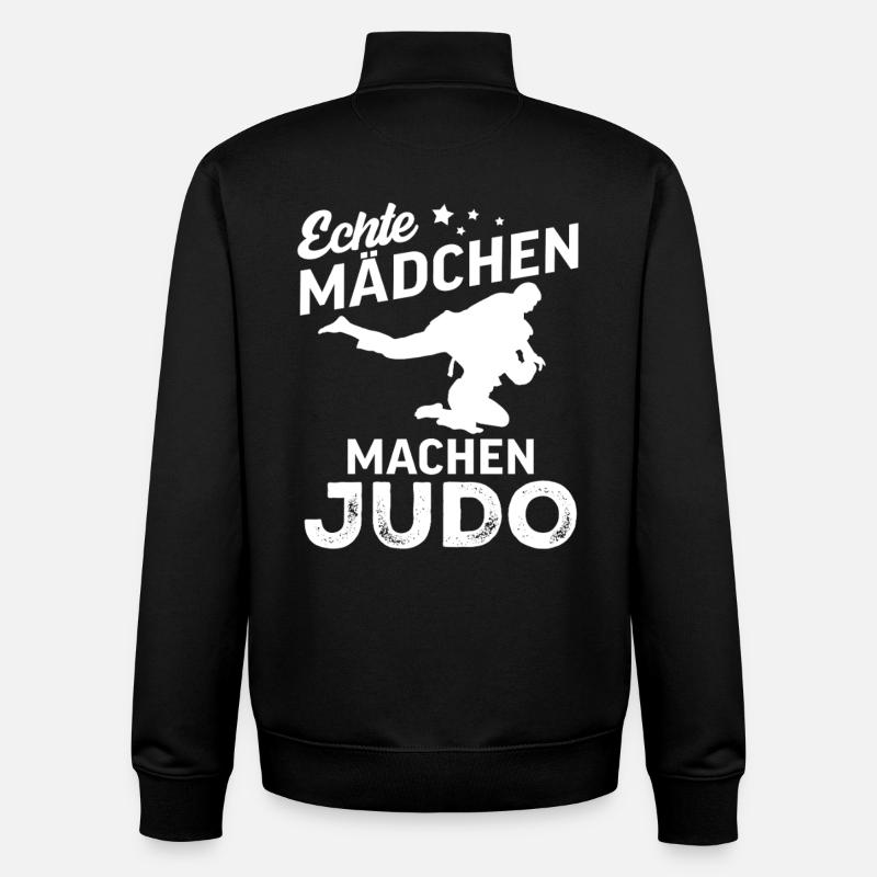 echte maedchen machen judo  - Unisex Organic Zip Sweatshirt von Stanley/Stella - Schwarz