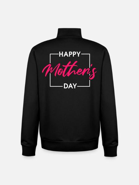 Happy Mothers Day Elegant - Unisex Organic Zip Sweatshirt by Stanley/Stella - black