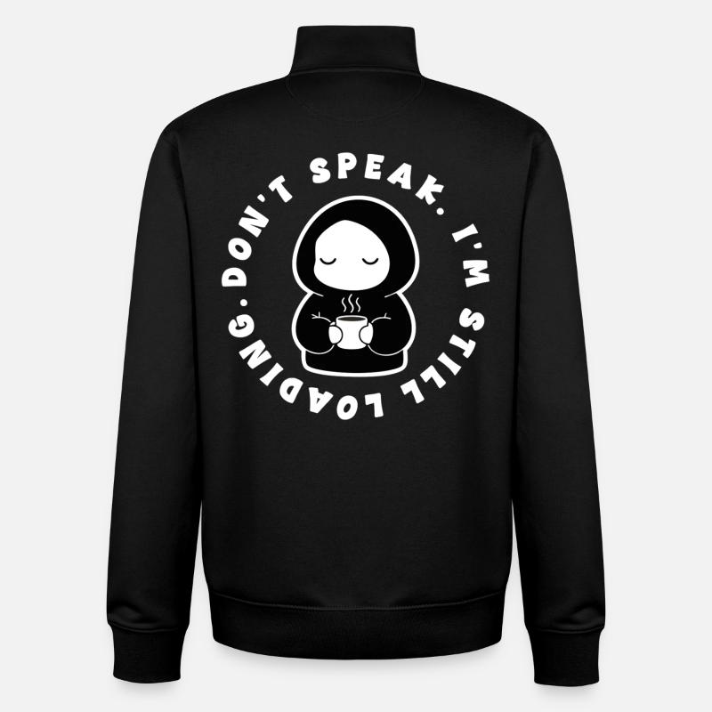 Cafe I'm Still Loading Manga - Unisex Organic Zip Sweatshirt by Stanley/Stella - black