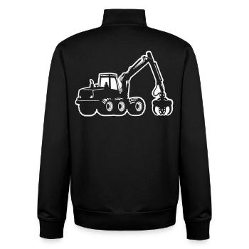 Harvester Silhouette - Unisex Organic Zip Sweatshirt by Stanley/Stella - black - Back - AI Model Male 185 light (185cm)