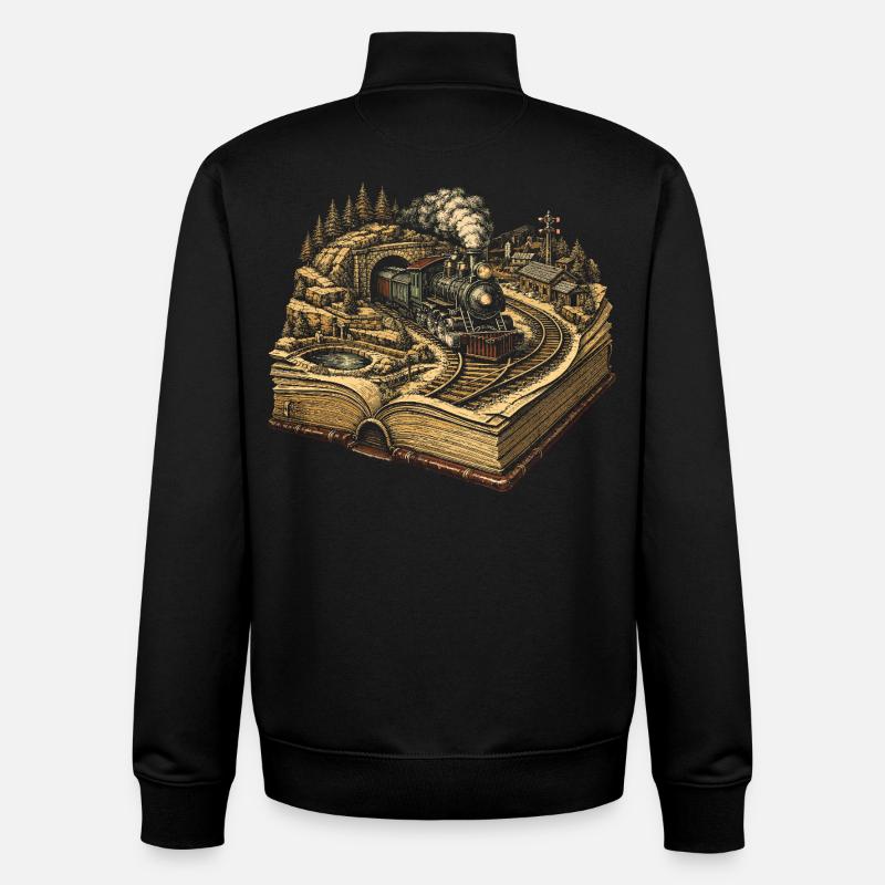 Modelleisenbahn Eisenbahn - Unisex Organic Zip Sweatshirt von Stanley/Stella - Schwarz