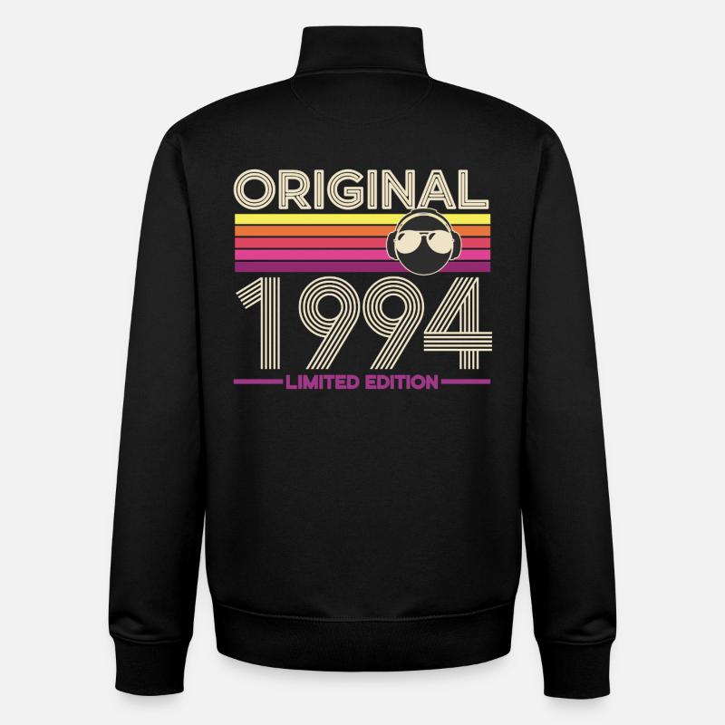 Original 1994 Retro Edition - Sweat zippé unisexe en coton bio Stanley/Stella - noir