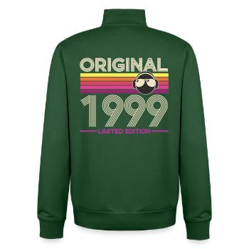 Originalausgabe von 1999 Vintage - Unisex Organic Zip Sweatshirt von Stanley/Stella - Flaschengrün - Hinten - AI Model Male 185 dark (185cm)
