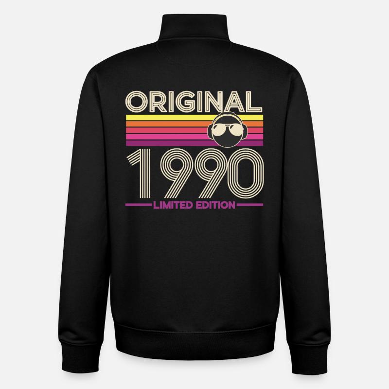 Original 1990 Édition Limitée - Sweat zippé unisexe en coton bio Stanley/Stella - noir