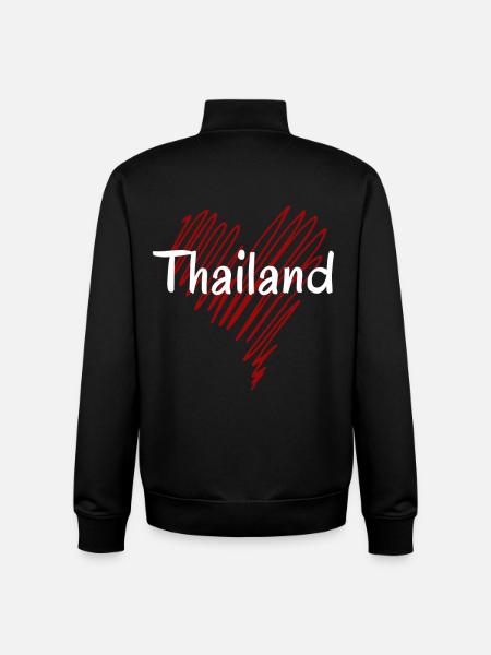 Ich liebe Thailand, Herz Thailand - Unisex Organic Zip Sweatshirt von Stanley/Stella - Schwarz