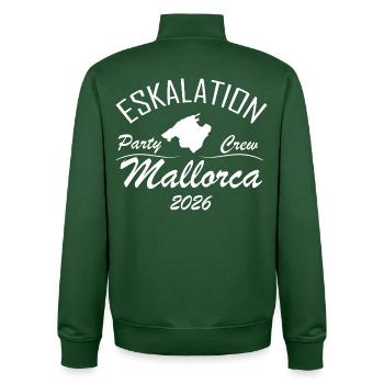 Eskalation Mallorca - Unisex Organic Zip Sweatshirt von Stanley/Stella - Flaschengrün - Hinten - AI Model Male 185 dark (185cm)