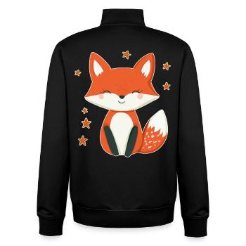 Fuchs und Sterne - Unisex Organic Zip Sweatshirt von Stanley/Stella - Schwarz - Hinten - AI Model Male 185 light (185cm)