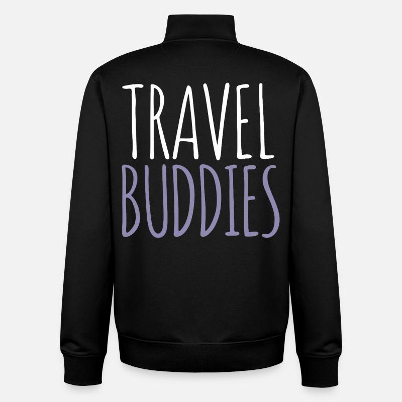 Compagnon de voyage - Sweat zippé unisexe en coton bio Stanley/Stella - noir