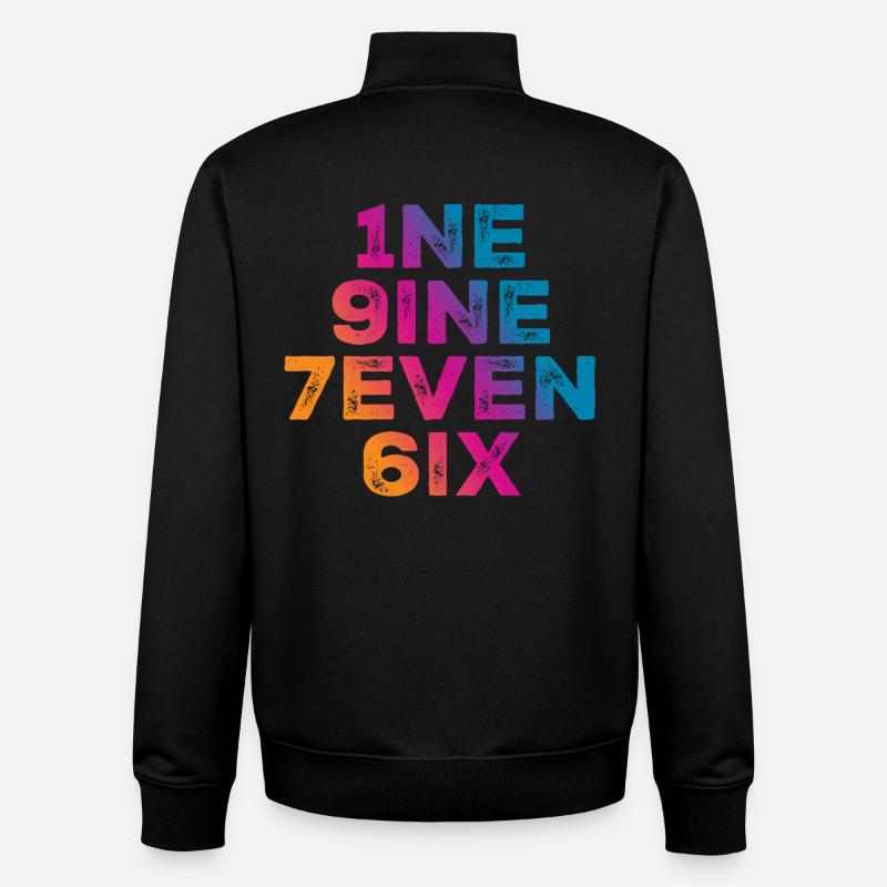 Millésime 1976 - Sweat zippé unisexe en coton bio Stanley/Stella - noir