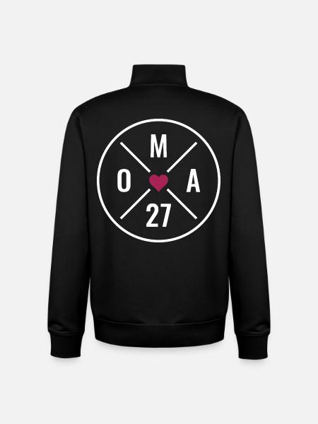 Granny 27 Heart - Unisex Organic Zip Sweatshirt by Stanley/Stella - black