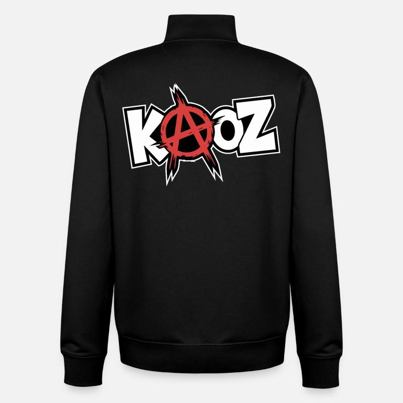Kool KAOZ Anarchy Graffiti - Unisex Organic Zip Sweatshirt by Stanley/Stella - black