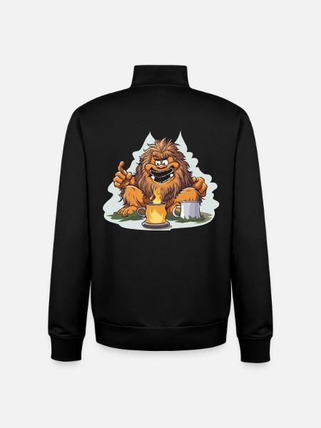 Coffee Yeti with Feuerlust - Unisex Organic Zip Sweatshirt by Stanley/Stella - black