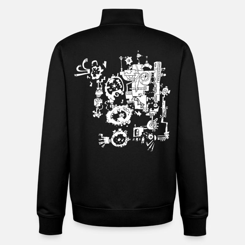 Rouillée - Sweat zippé unisexe en coton bio Stanley/Stella - noir