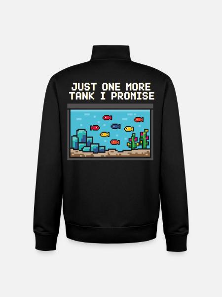 Aquarium Gamer Saying - Unisex Organic Zip Sweatshirt by Stanley/Stella - black