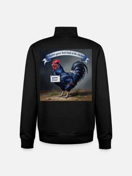 chicken game - Unisex Organic Zip Sweatshirt by Stanley/Stella - black