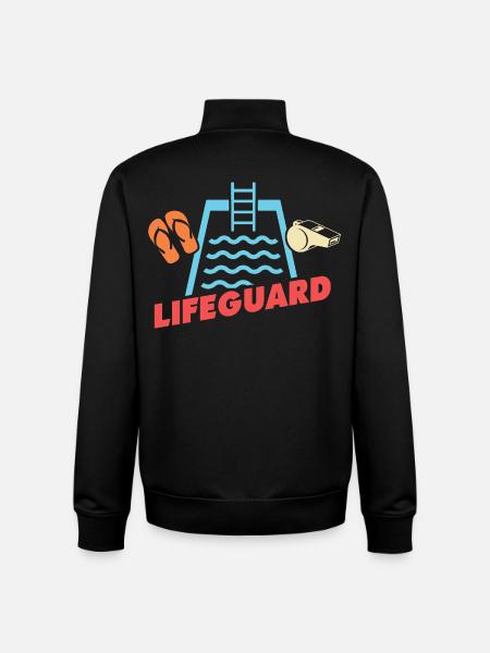 Lifeguards Love Lifeguard Swimmers - Unisex Organic Zip Sweatshirt by Stanley/Stella - black