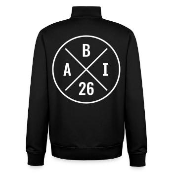 Abi 2026 - Unisex Organic Zip Sweatshirt von Stanley/Stella - Schwarz - Hinten - AI Model Male 185 light (185cm)