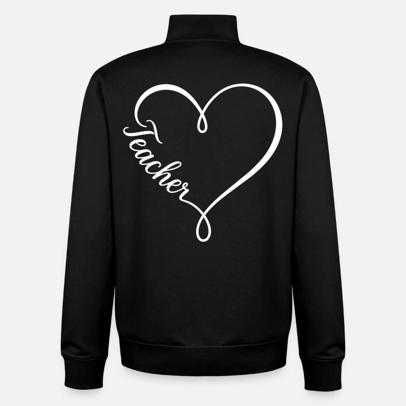 Professeure - Professeur - Sweat zippé unisexe en coton bio Stanley/Stella - noir