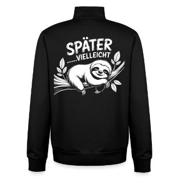Heute nicht Sloth - Unisex Organic Zip Sweatshirt von Stanley/Stella - Schwarz - Hinten - AI Model Male 185 light (185cm)