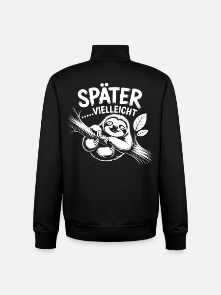 Faultier Chill - Unisex Organic Zip Sweatshirt von Stanley/Stella - Schwarz