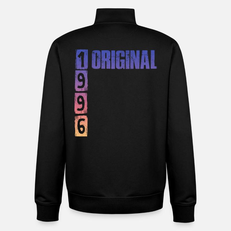 Millésime 1996 - Sweat zippé unisexe en coton bio Stanley/Stella - noir