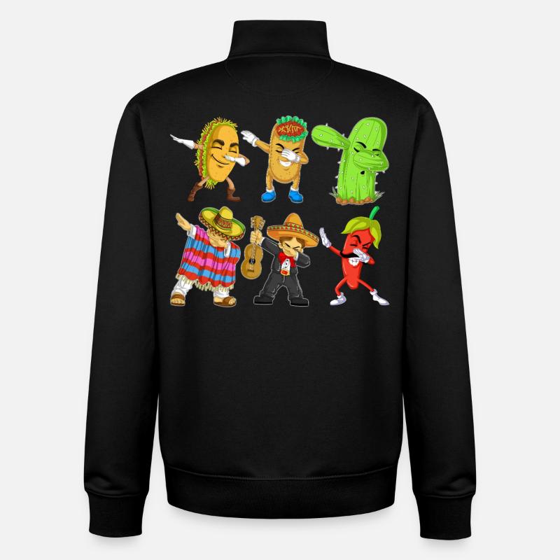 Cinco de Mayo Dab-Hemd - Unisex Organic Zip Sweatshirt von Stanley/Stella - Schwarz