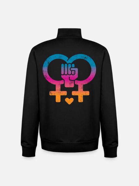 Frauenrechte Frauenpower - Unisex Organic Zip Sweatshirt von Stanley/Stella - Schwarz