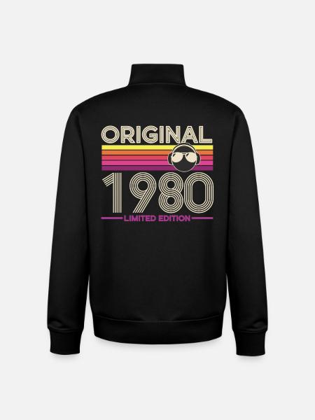Original 1980 Édition limitée - Sweat zippé unisexe en coton bio Stanley/Stella - noir