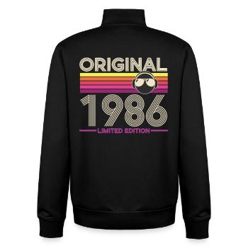 Originale limitierte Ausgabe von 1986 - Unisex Organic Zip Sweatshirt von Stanley/Stella - Schwarz - Hinten - AI Model Male 185 light (185cm)