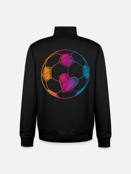 Fußball Ball Aquarell - Unisex Organic Zip Sweatshirt von Stanley/Stella - Schwarz