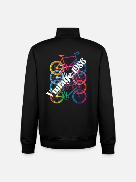 Millésime 1986 - Sweat zippé unisexe en coton bio Stanley/Stella - noir